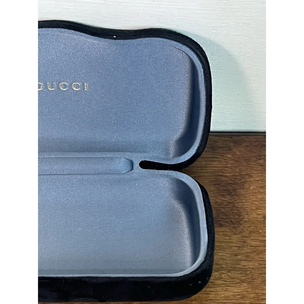 As Is-very Light Wear-gucci Glasses Box Black Velvet Dark Blue Case Only Replace